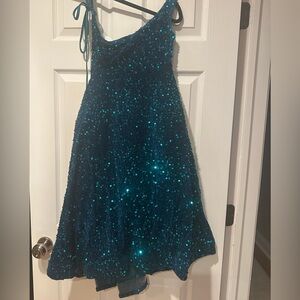 Teal Sequin Dress